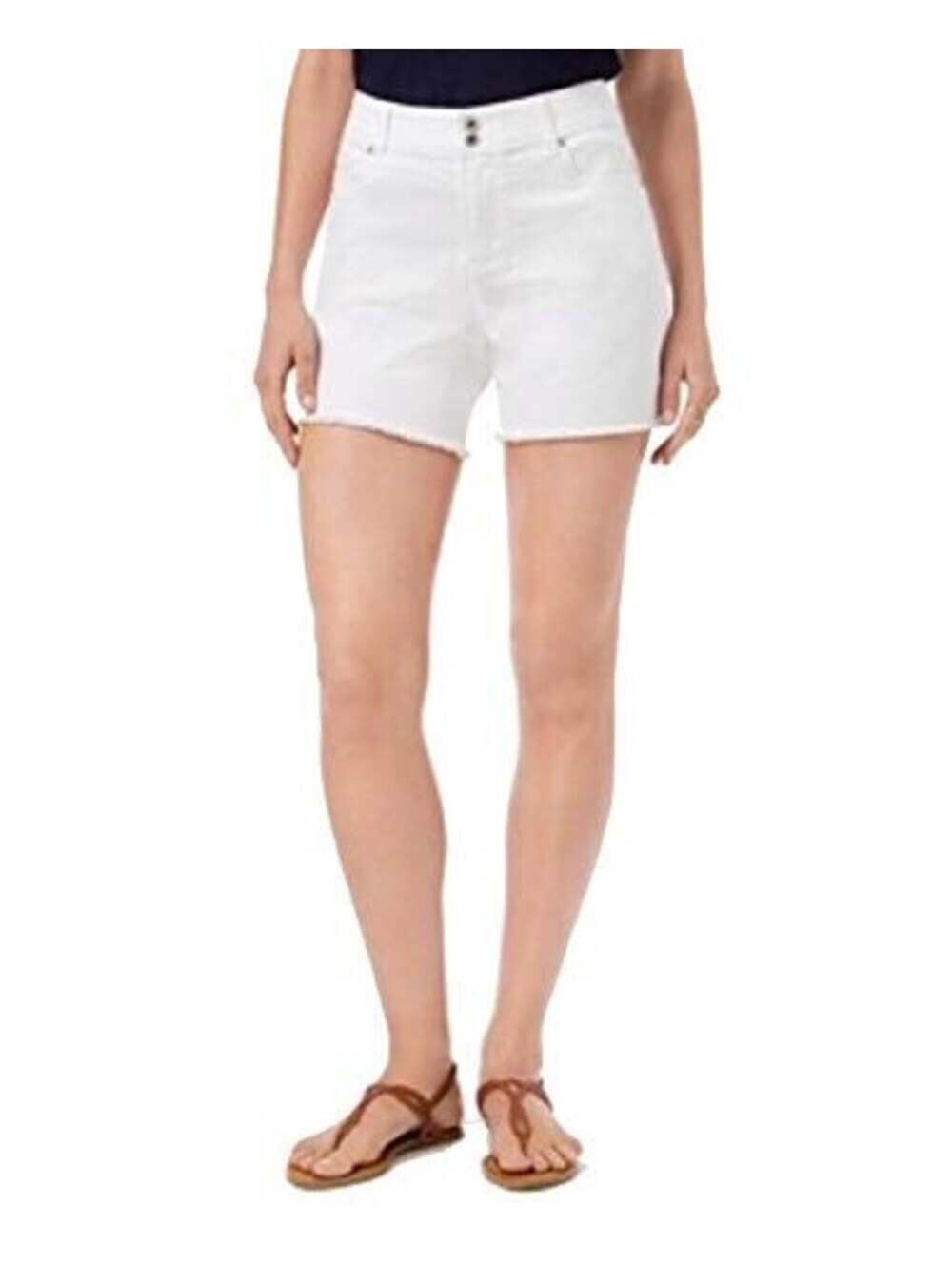 Style & Co. Frayed-Hem Denim Shorts Size 16